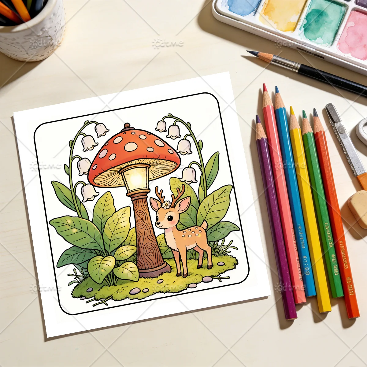 MAGICAL GARDEN Malbuch für Erwachsene mit niedlichen, gemütlichen täglichen Aktivitäten zur Entspannung (Cozy Spaces Coloring) – Detail 9