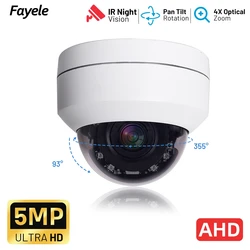 Cámara de seguridad para el hogar, dispositivo de seguridad AHD 1080P, domo PTZ, Zoom 4X, 5MP, TVI, CVI, CVBS, 4 en 1, IP66, impermeable, Coaxial, RS485, 2MP, CCTV, analógica