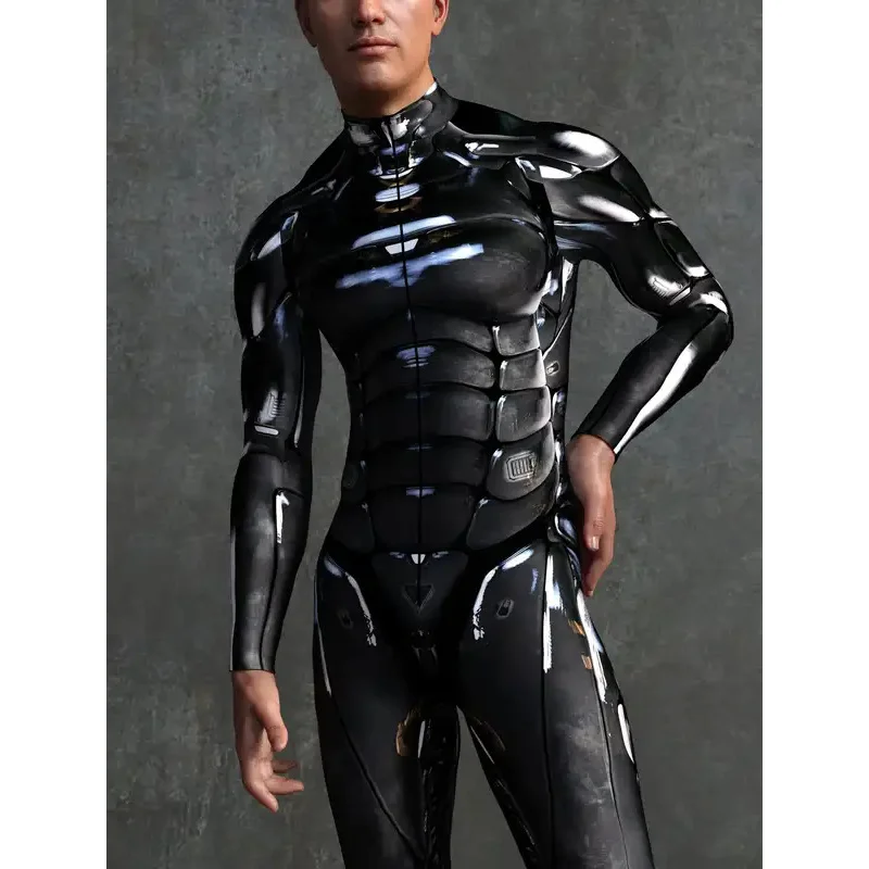 SN60 [You're My Secret] Robot Cyberpunk Steampunk Future Technology body kostiumy Cosplay zamek błyskawiczny z przodu Zentai elastyczny J5 i 8 $