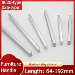 2pcs Length 64 96 128 160 192mm 8020-Type 026-Type Cabinet Handle Kitchen Handle Drawer Knob Aluminum Alloy Wardrobe Door Handle