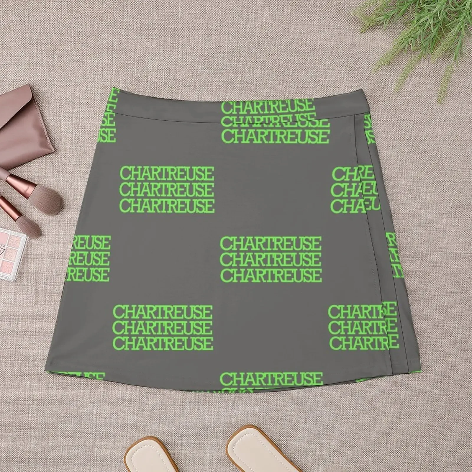 Chartresue Chartreuse Chartreuse - Color Minifalda midi falda para mujer Ropa mujer