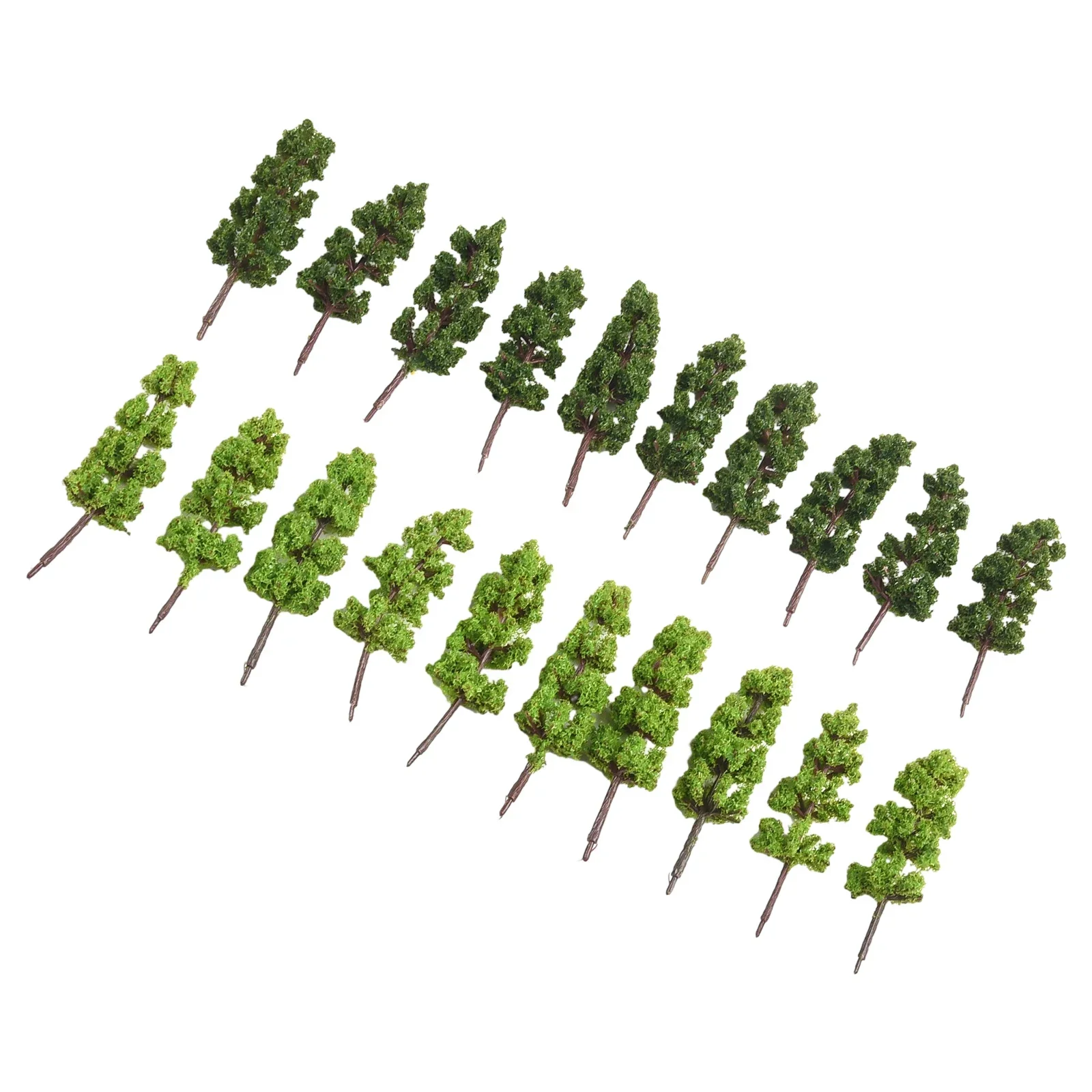 20Pcs Miniature Landscape Scenery Train Railways Trees Model Scale 1:200 Green Artificial Miniature Tree Scenery Railroad Decor