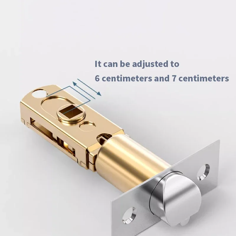 Three Bar Door Handle Zinc Alloy Indoor Door Handle Mute Handle Keyless Bathroom Handle