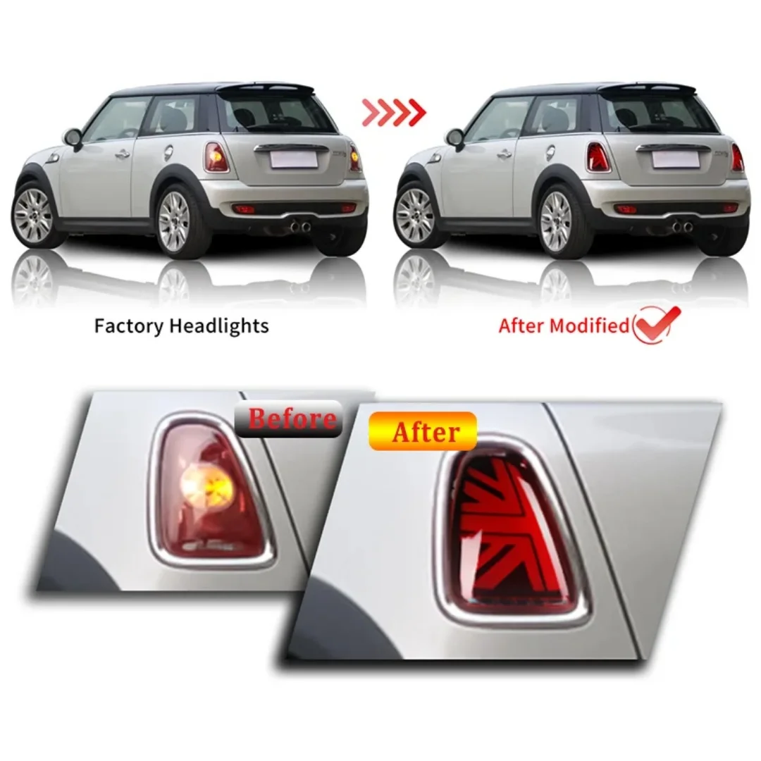 

Pair Tail Light Assembly For BMW Mini R56 R57 R58 R59 2007-2014 Cooper LED Tail Lights With Turning Signal Reverse Light