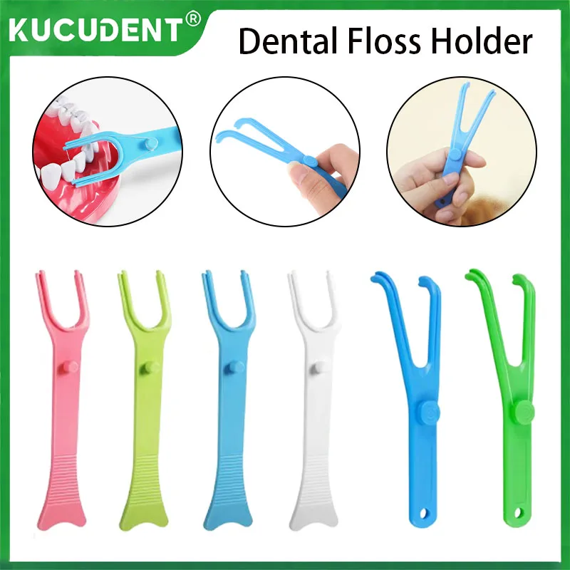 

Dental Floss Holder Y/U Shape Plastic Floss Rack Reusable Pick Holder Teeth Cleaning Care Tool for Tooth Whitening Oral Hygiene