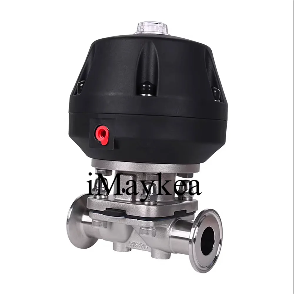 DN15 DN20 DN32 Clamp OD 50.5mm Stainless Steel 316 Mushroom Head Pneumatic Diaphragm Valve