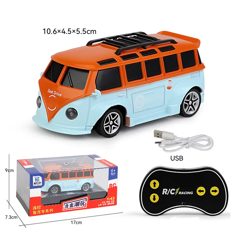 سيارة صغيرة تعمل بالتحكم عن بعد بمقياس 1:43، نموذج سيارة مصبوبة، لعبة سيارة محاكاة مصنوعة من خليط معدني للأطفال، مجموعة هدايا للأطفال