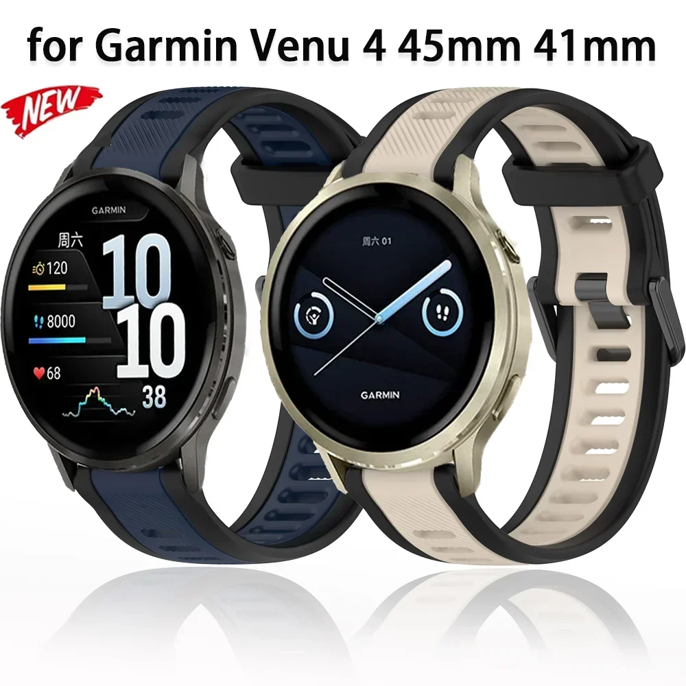 18 mm 20 mm 22 mm Silikonband für Garmin Forerunner 570 970 165 265 965 Venu 4 45 mm 41 mm Armband Armband Garmin Active 6 Venu 3 3S