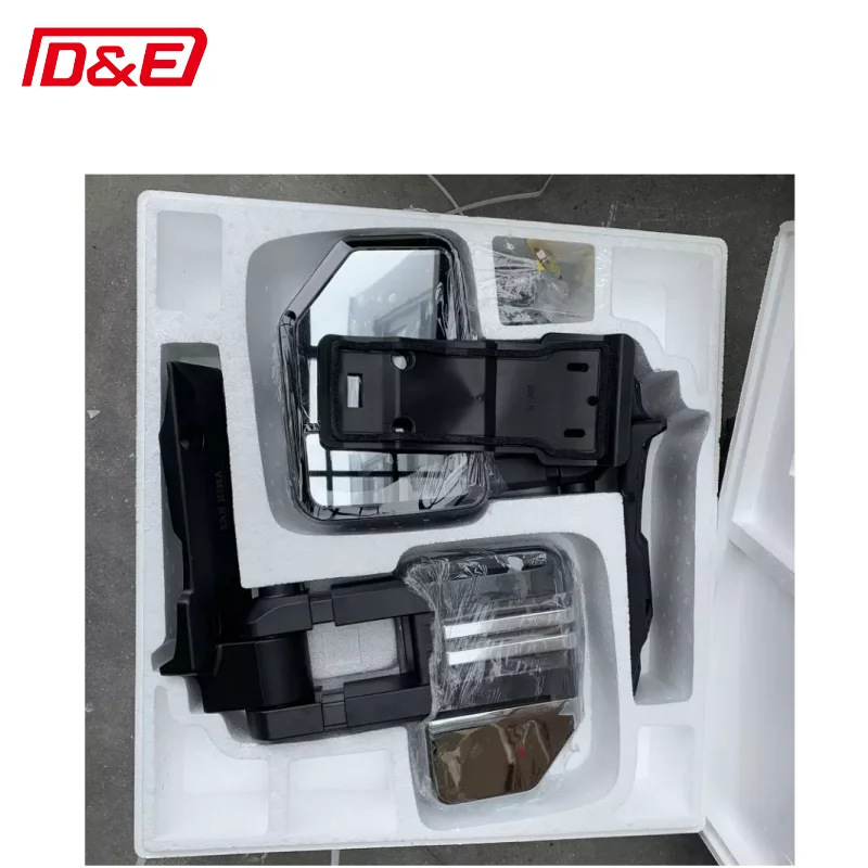 الشركة المصنعة مرآة سحب سوداء سلسلة قابلة للتمديد للسيارة اليابانية لاند كروزر 70 75 76 78 79 مرايا مقطورة سيارة شاحنة