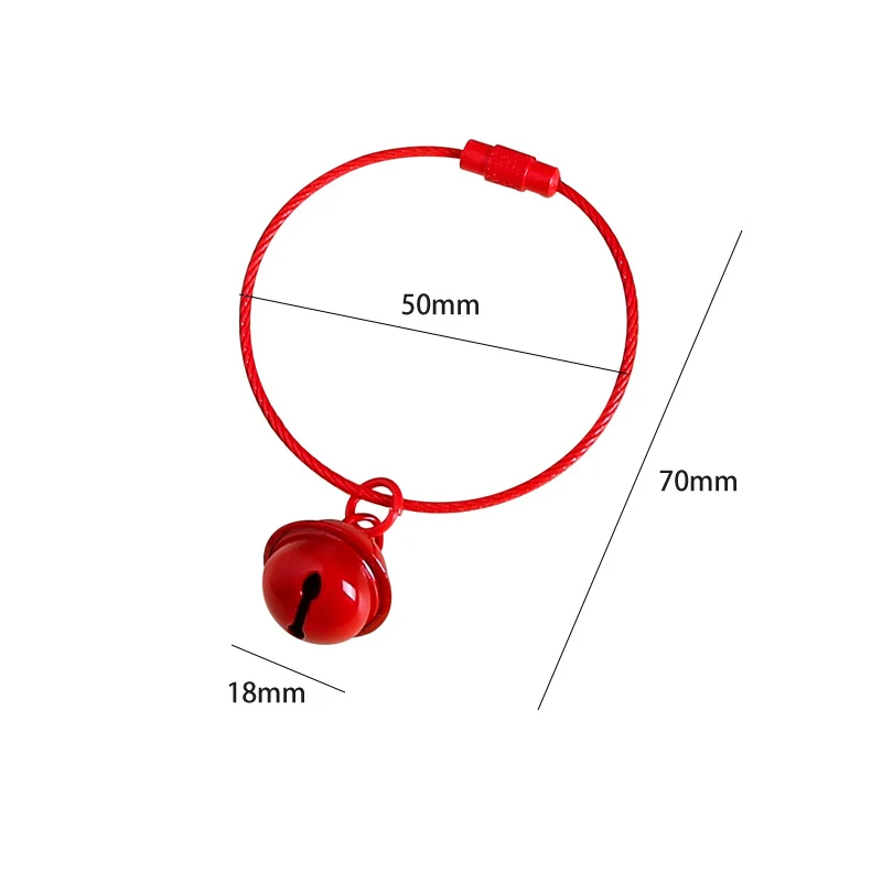 10pcs 5cm Metal Colorful Keychain With Bell Accessories Rotating Buckle Screw Clasps Hooks Key Chain Ring Keyring Jewelry Making