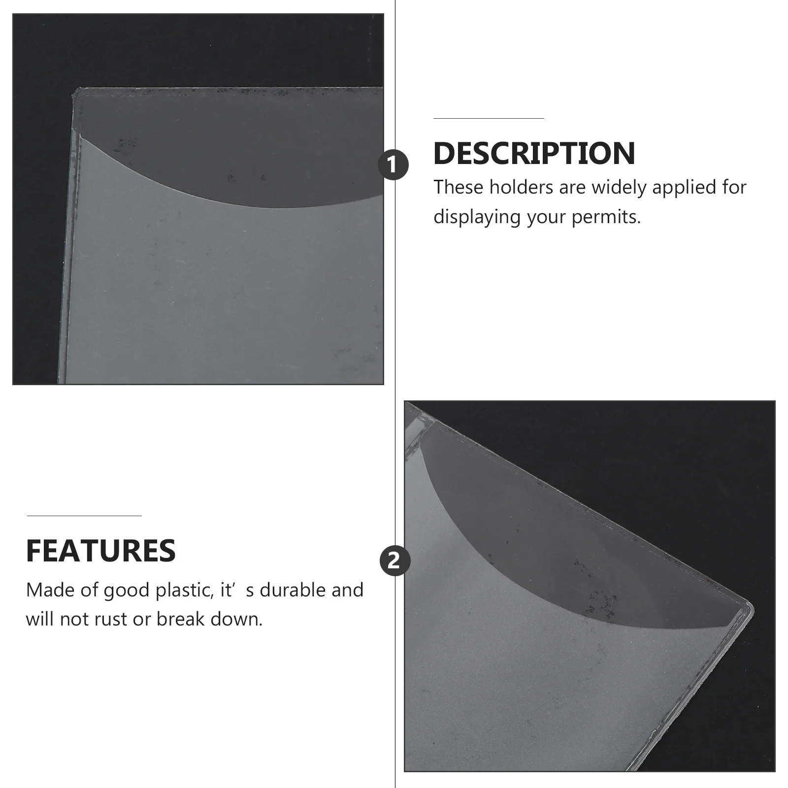 

10Pcs Clear Electrostatic Car Parking Permit Holder Windscreen Pass Pouch for Displaying Permits Tickets Notes Space Saving