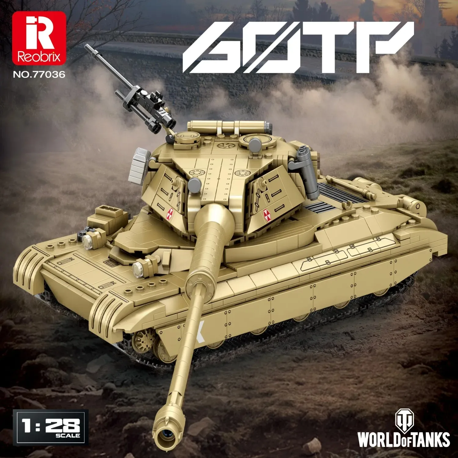 

1128PCS 60TP Military Heavy Tank 1:28 Building Blocks Army Chariot Model Educational DIY Bricks Desktop Decor Holiday Gift