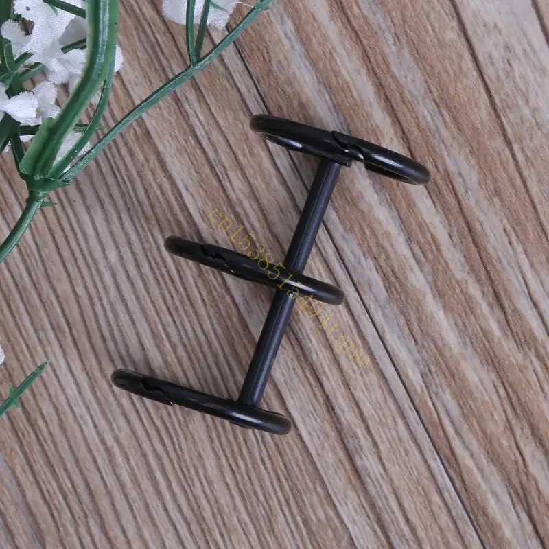 

J60A DIY Metal Clip 3 Holes Ring for Notebook Loose Diary Photo Album Binding