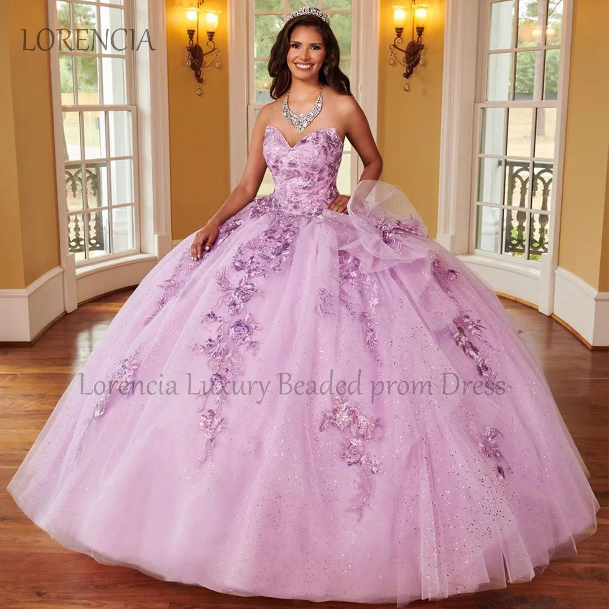 

2024 Quincenara Dress Mexican Strapless Beading Applique Sweet 15 16 Ball Gown Sleeveless Formal 3D Flowers Vestidos De XV Anos