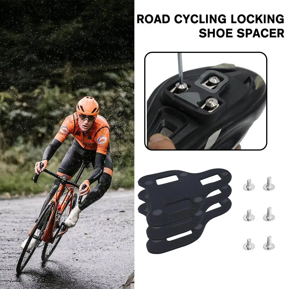 

Road Bike Lock Pedal Shims Cycling Shoe Self Lock Adjustable Bicycle Lock Pedal Bike Gasket Parts Cleat Pedals R5D1