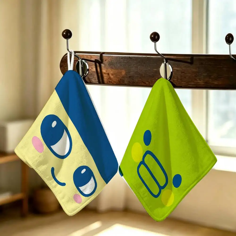 funny carton T-Tamagotchi kuchipatchi Hanging Style Hand Wiping Towel Polyester Cotton Anti-fade For Indoor Kitchen Living Room