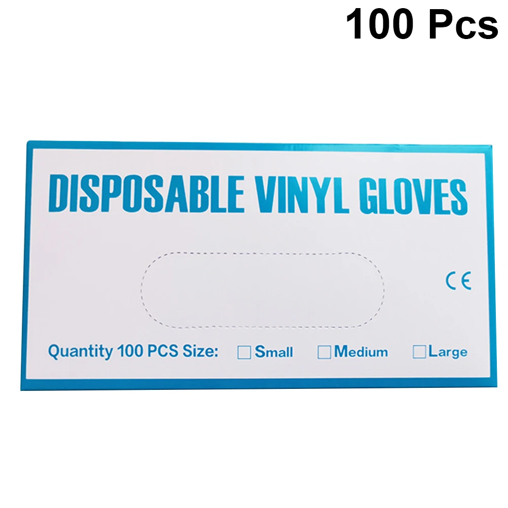 

100Pcs PVC Disposable Gloves Large Oil Resistant for Food Preparation Cooking Kitchen Industrial Cleaning PVC Disposable Gloves