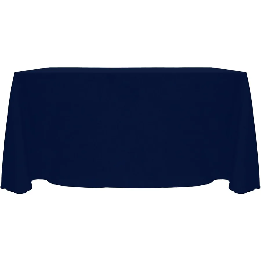 

Reversible Shantung Satin - Majestic 108 x 156-Inch Rectangular Tablecloth Navy Blue