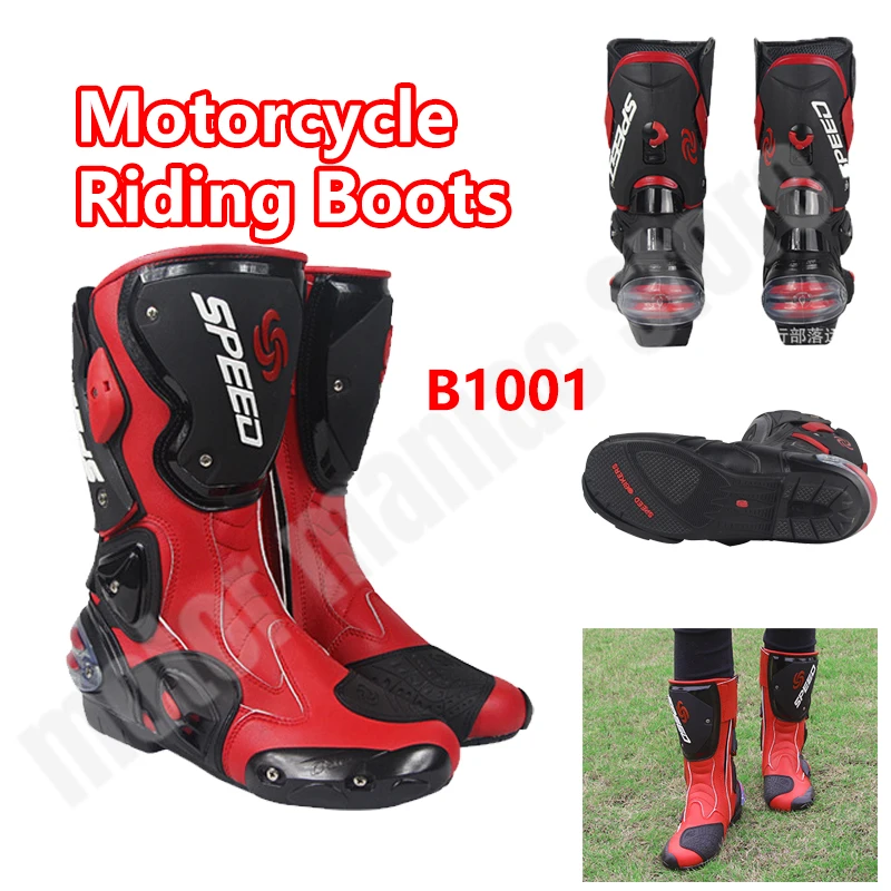 

Pro-Biker Motorcycle Racing Boot Feet Protection Boots High-Speed Microfiber Men Botas Moto Motorbike Race Boots Botas Para Moto