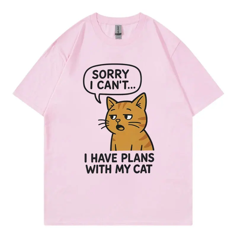 편안한 고양이 애호가 재미 있은 티셔츠 남성 여성 의류 고품질 패션 오버 사이즈 티셔츠 여름 캐주얼 코튼 티셔츠 streetwear
