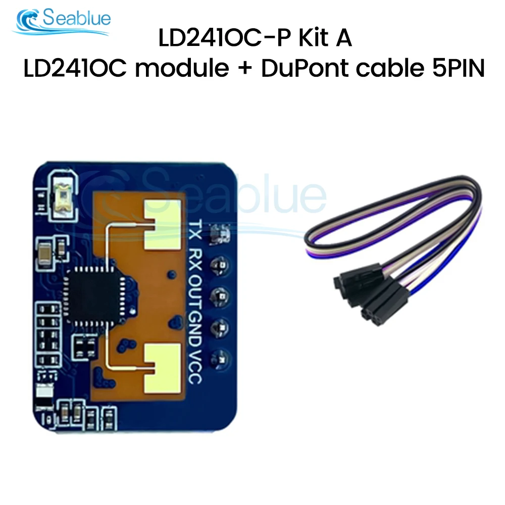 Sensor tubuh cerdas DC 5v, 24ghz Sensor Radar modul saklar gelombang Sensor mendukung aplikasi fungsi Bluetooth ponsel