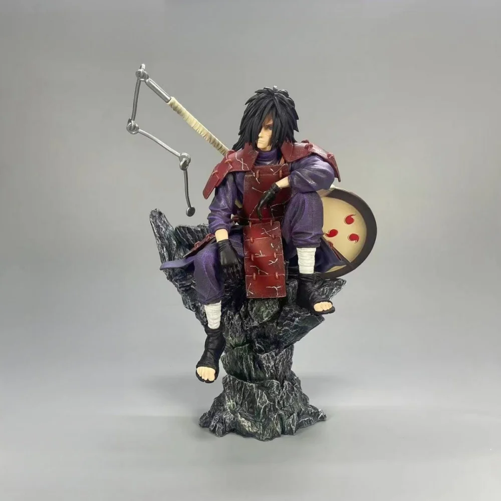 

Anime Naruto Madara Uchiha GK Sitting Position PVC Action Figure Collectible Model Doll Toy 28CM