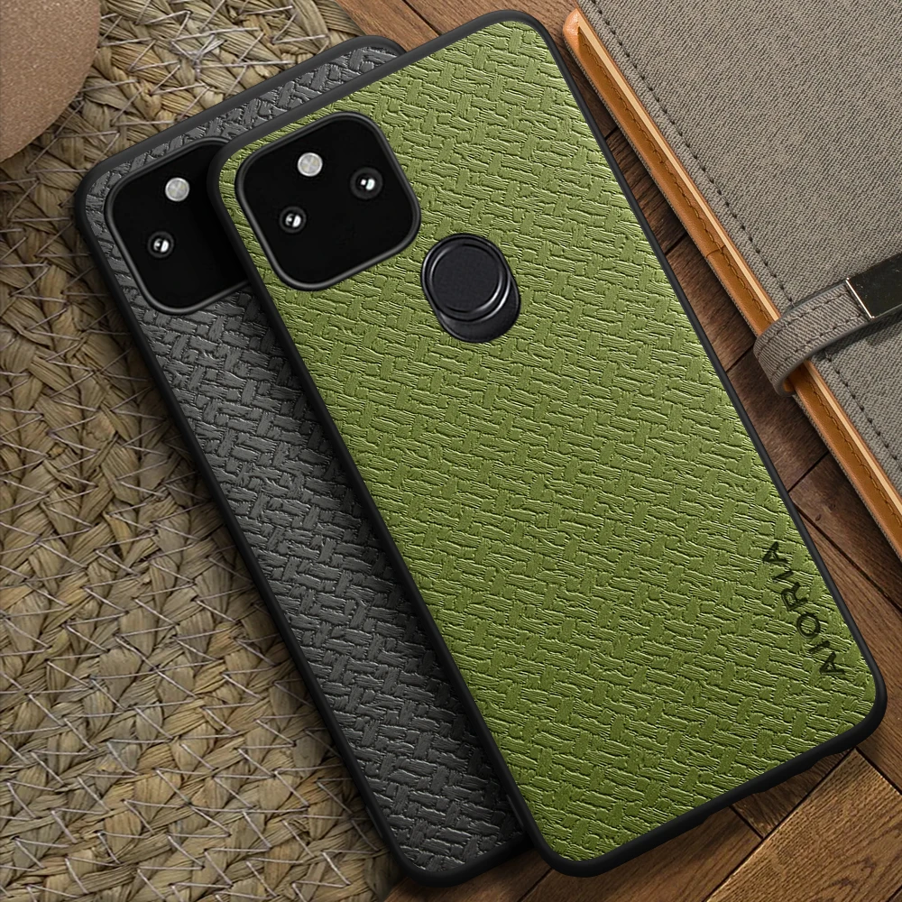 Geeignet für Google Pixel 6A, Pixel 6 Pro, Pixel 5A, 4 XL, Bambus-Webmuster-Design, einfache Handyhülle für Google Pixel 4A.