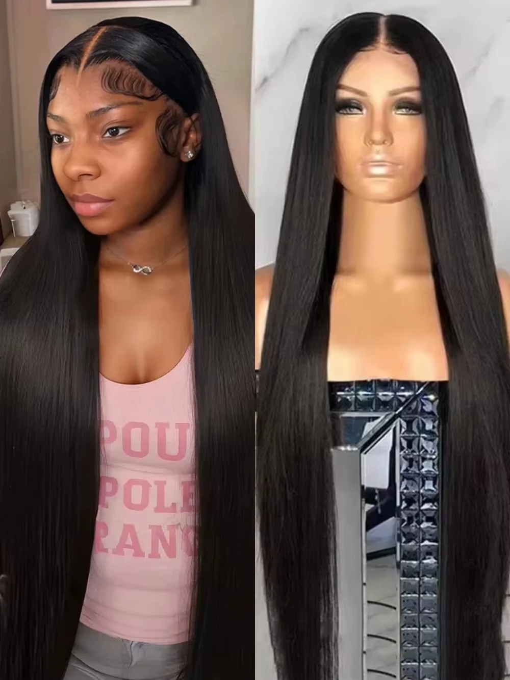 250% Плотность Put On And Go Бесклеевые парики Человеческие волосы Предварительно выщипанные Предварительно вырезанные 13x4 HD Прозрачные парики Wear And Go Бесклеевые кружевные передние парики