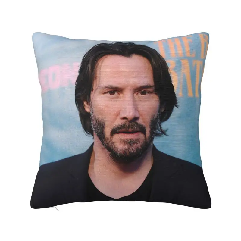 

Keanu Reeves Pillow for Living Room Famous Actor Modern Cushion Cover Soft Pillowcase