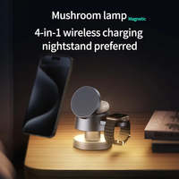 Mushroom Lamp Wireless Charging Station  Car Magnetic Wireless Charger For Mobile Phone Magnetic Charging Holder Dropshipping