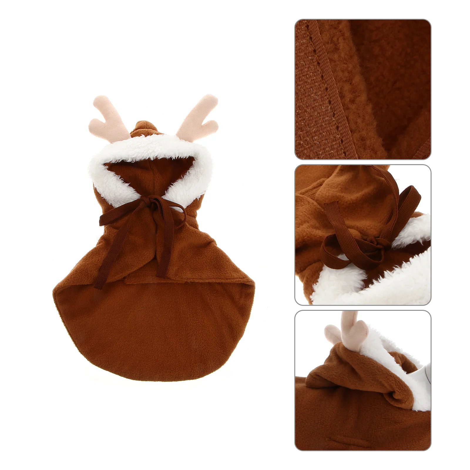 

Pet Cloak Christmas Elk Dog Cape Xs Size Soft Comfortable Costume Clothes for Party Puppy Christmas Pet Cloak Party Dog Clothes