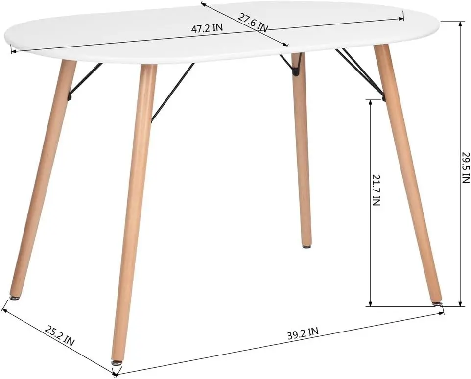 Zones Y Casa 47.2-Table à Manger de Style Minimaliste pour Petits Espaces, Salle à Manger, Salon 73Simple