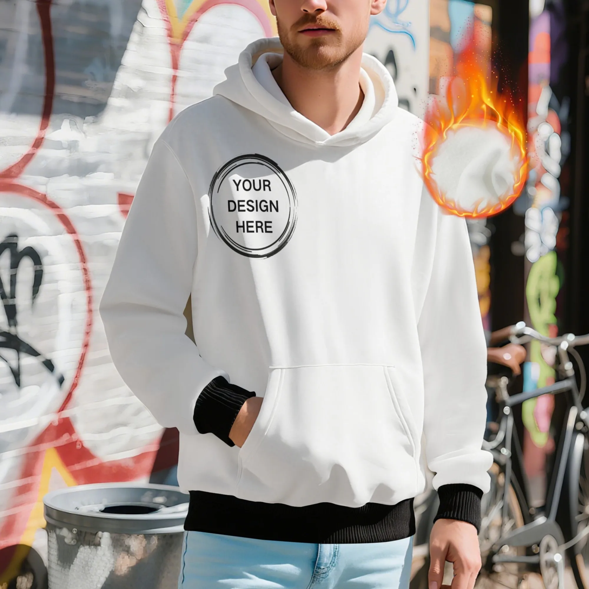 Customized Logo Design Print Hoodie Men Women Fashion Long Sleeve Sweatshirts Personality Streetwear Hoody Pullovers Funny Gifts