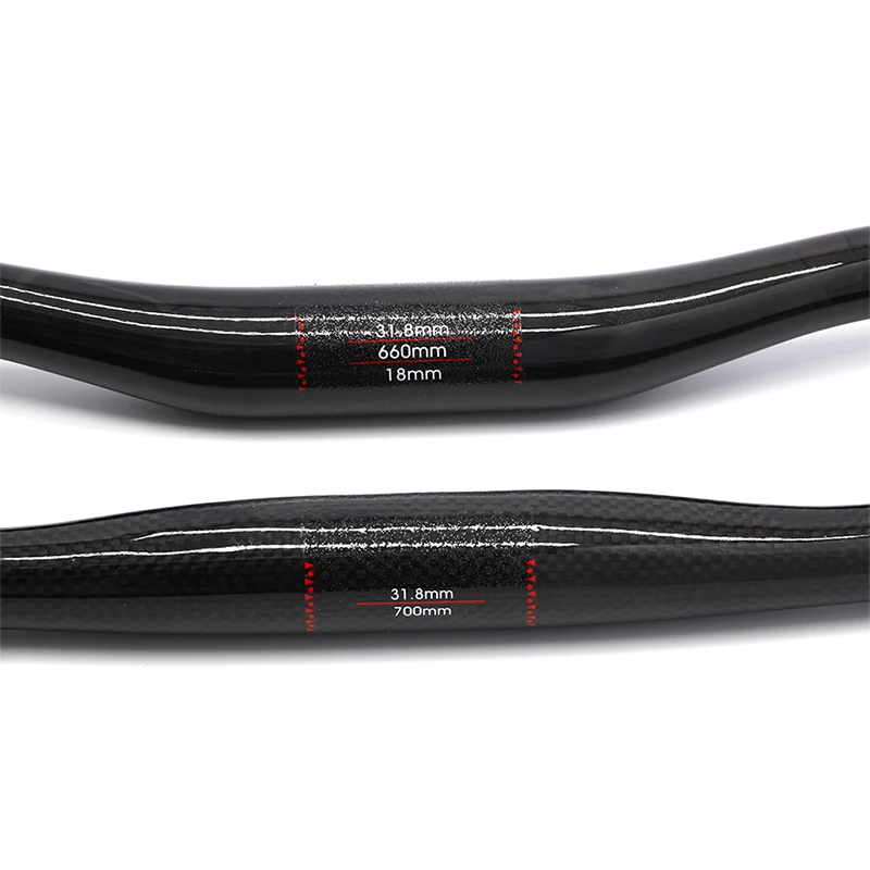 

T800 all carbon fiber Rise Flat mountain bike handlebar MTB handlebar diameter: 31.8mm length: 580-740mm 3K gloss