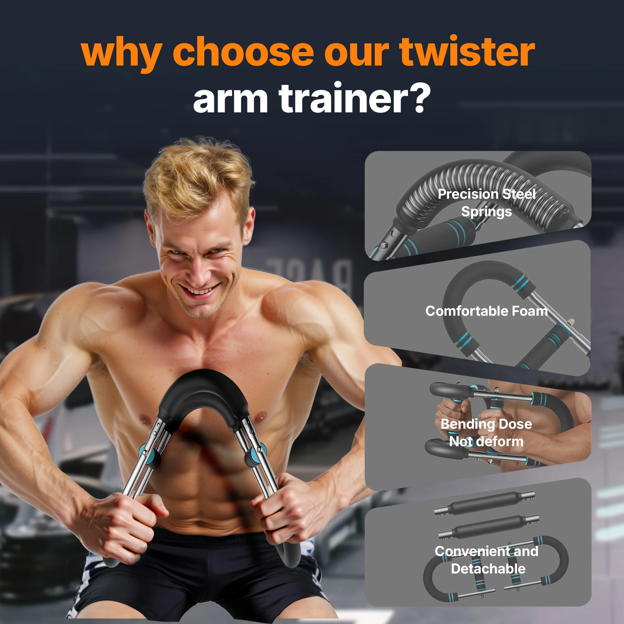 Portable U Shape Arm Exerciser - огляд і ціна Home Gym Upper Body Workout