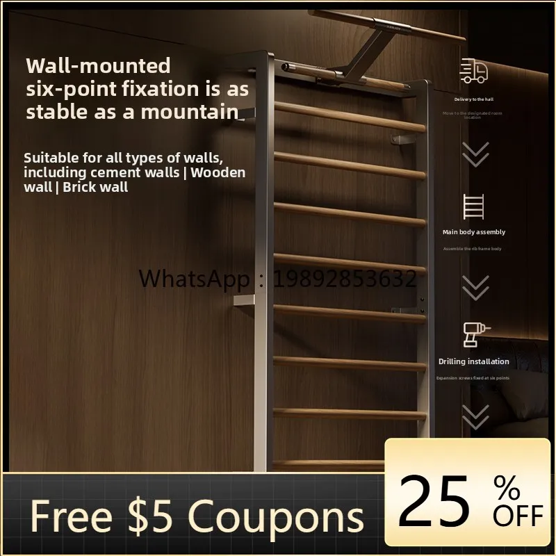 

1LYY Home Gym Equipment Wall-Mounted Multi-Functional Training Pull-Up Rehabilitation Stretching