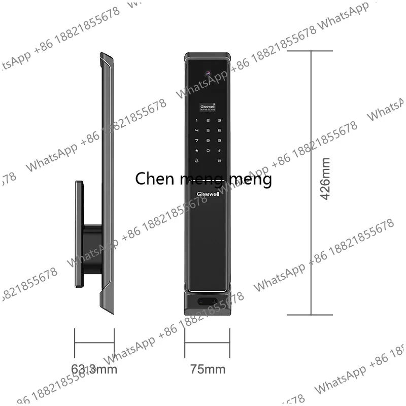 LIEIFactory Price 3D Face Recognition Digital Smart Door Lock With Camera Full Automatic Wifi Fingerprint Keyless Door Lock