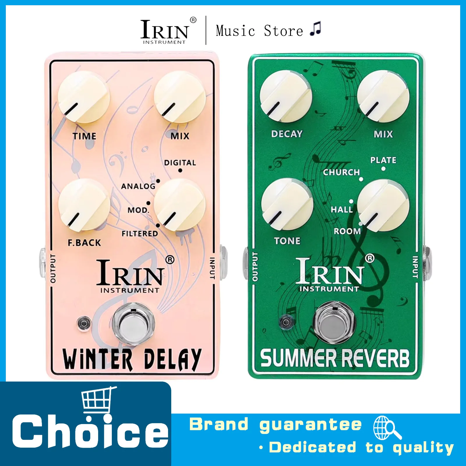 

Педали эффектов для гитары XS-05/XS-06: SUMMER REVERB, WINTER DELAY с противоскользящими накладками, аксессуары для электрогитары