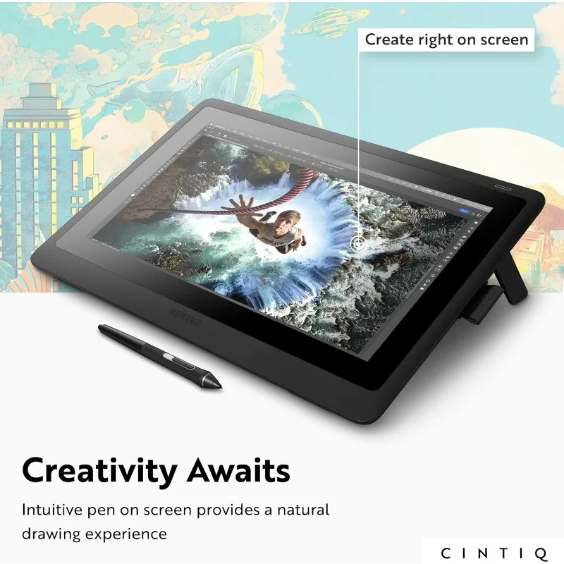 

Cintiq 16 Drawing Tablet With Screen, 15.4" Full HD Display Graphic Arts Tablet Includes Pro Pen 2 W/ Tilt Response, Graph