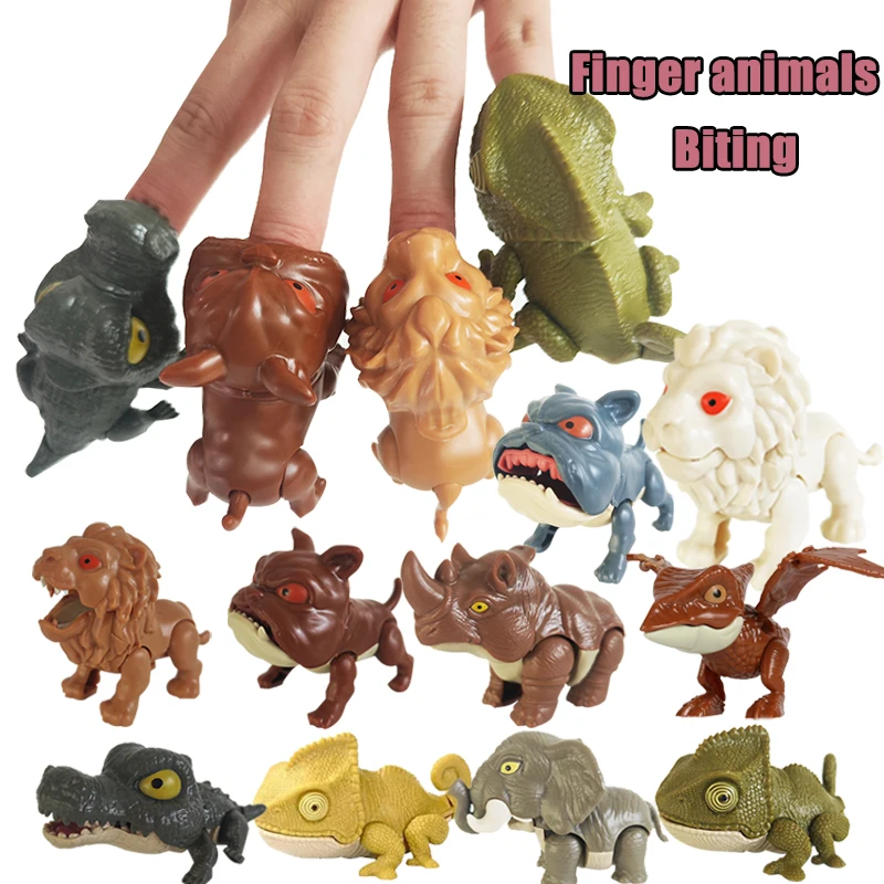 Finger Dinosaur Animals Tricky Tyrannosaurus Model Biting Hand Fidget Mosasaurus Jurassic Dino Toy for Kids Dino Movable Joints