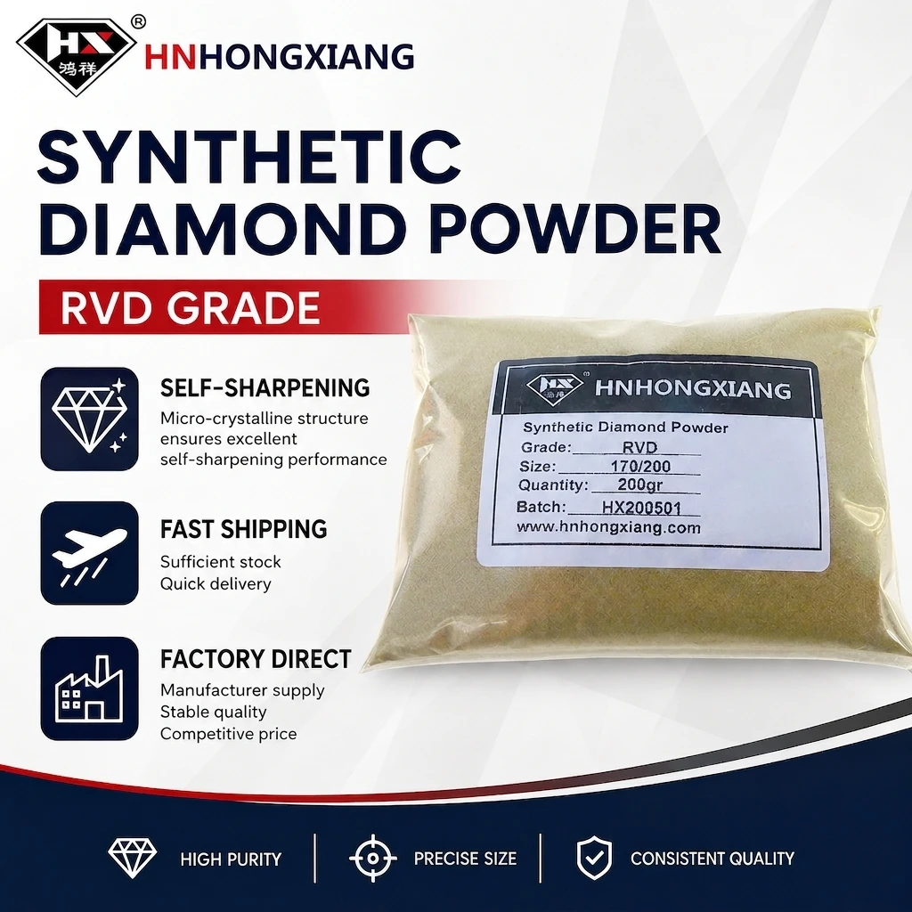 RVD Diamond Powder For Making Resin Vitrified Electroplated Bond Diamond Grinding Wheels