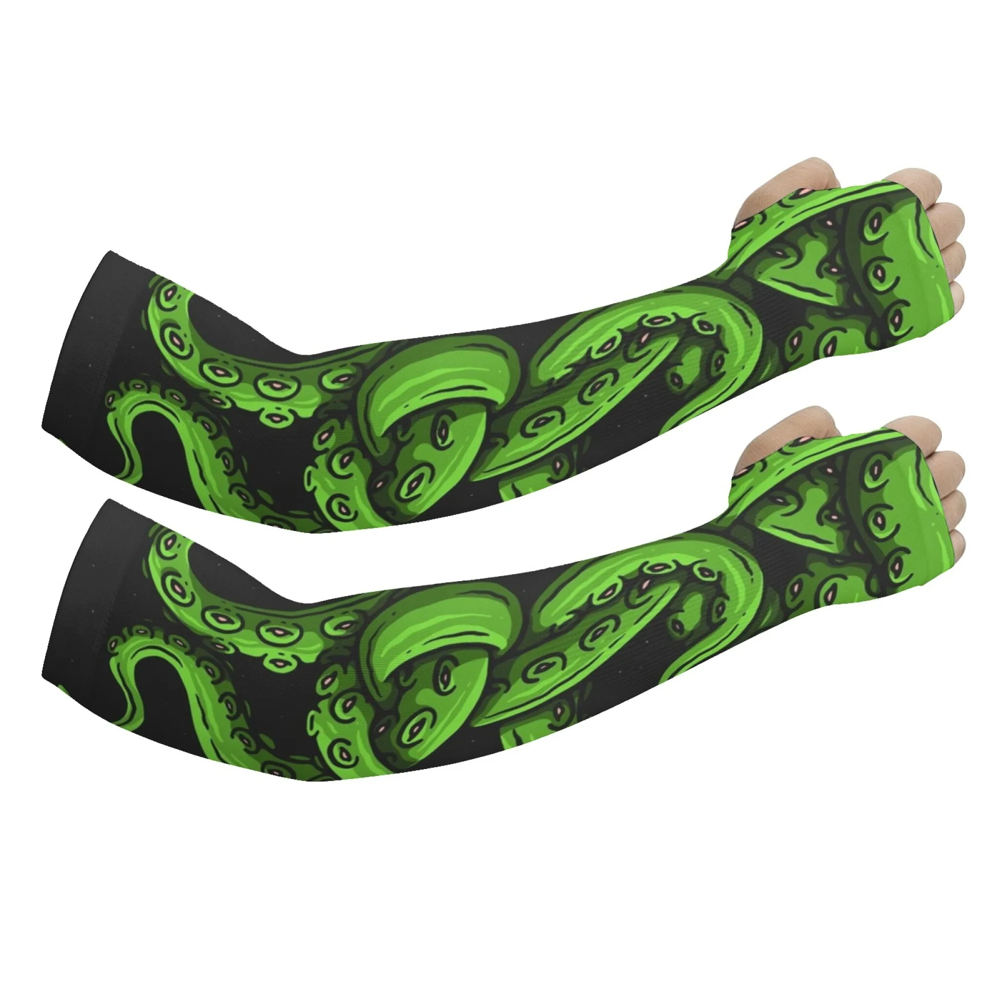

Cool Cthulhu Mythos Octopus Arm Sleeves Unisex Non-Slip Arm Sleeves Outdoor Sports Gardening Fishing Protective Arm Sleeves
