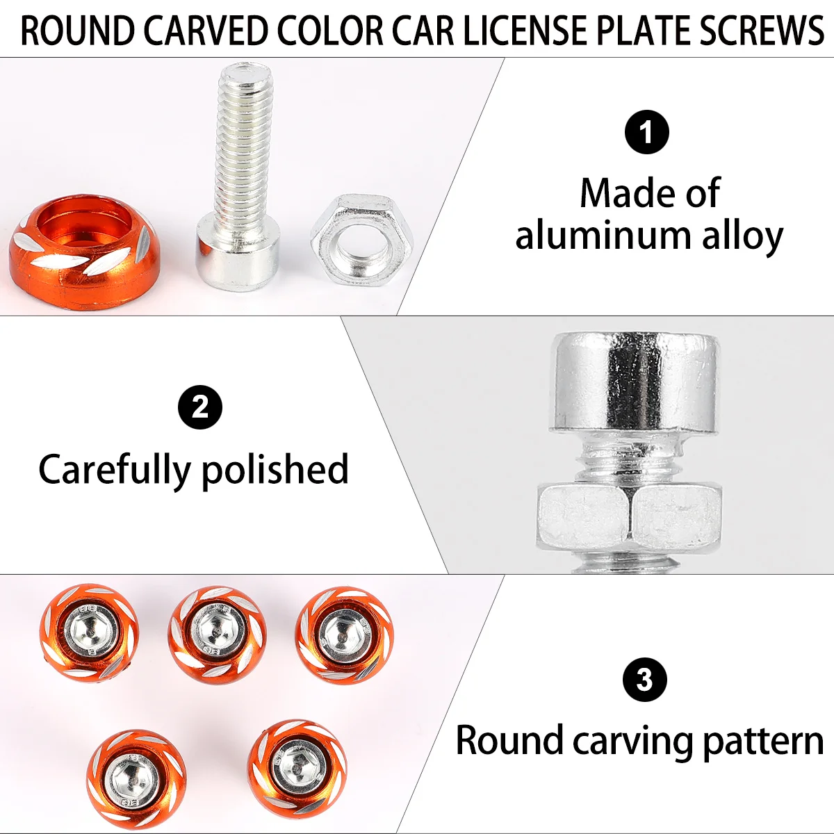 20 قطعة 6 مللي متر مسامير دراجة نارية للوحة ترخيص أجهزة تعديل سبائك الألومنيوم المقاومة للصدأ لتخصيص الدراجة النارية #5