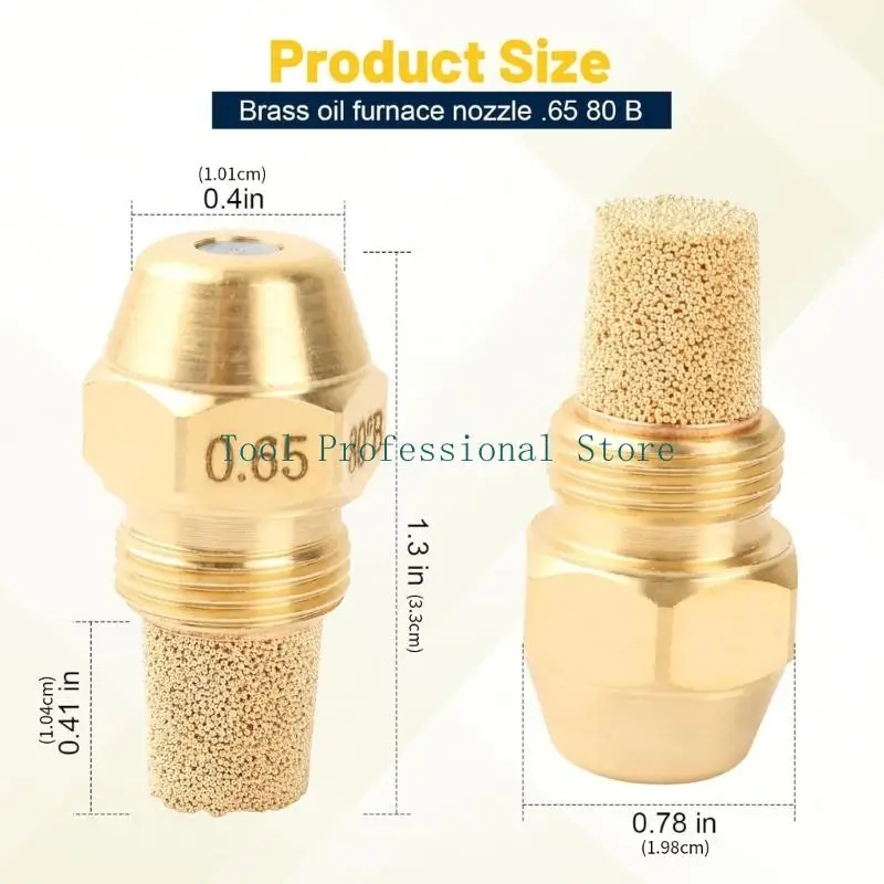 57QF Replacement Burning Nozzle Pair 80 Degree Sprayer Thermal Metal Waste Oil Burning Nozzle Boiler Heater Combustion