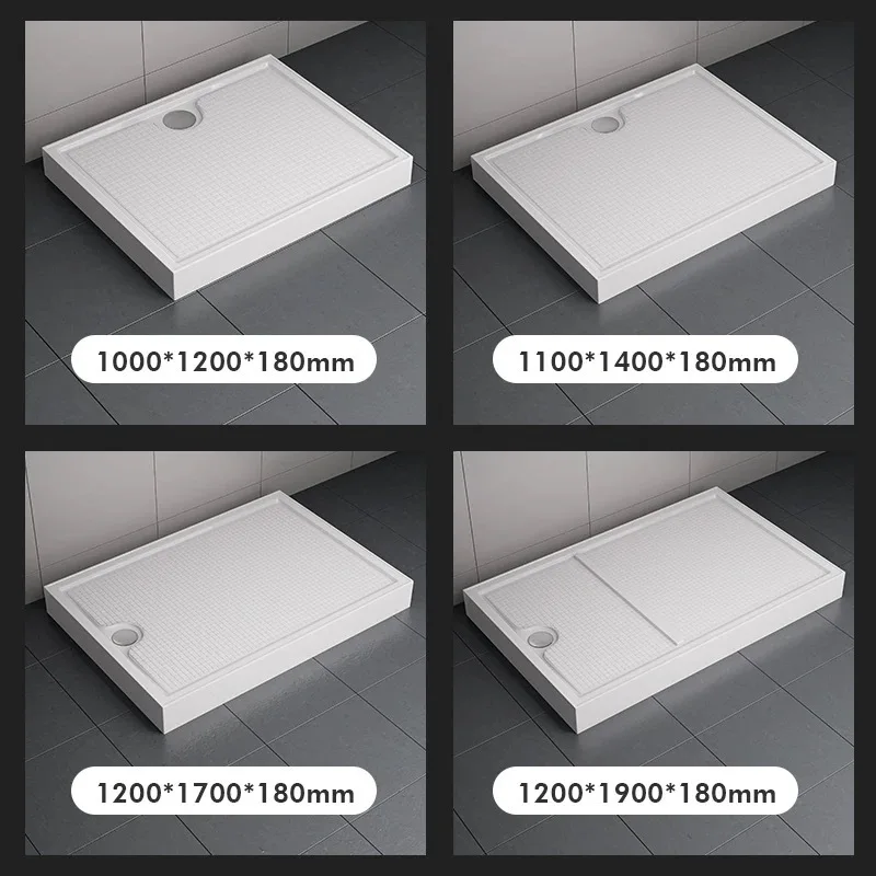 Thickened and enlarged shower room base bottom basin arc fan-shaped rectangular non-slip dry and wet separation base plate