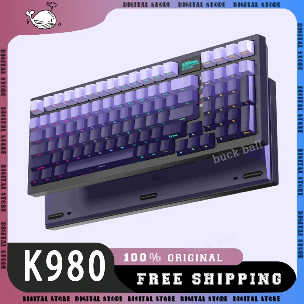 ZIDLI K980 Mechanical Game Keyboard 98 Key RGB Backlight Hot Swap Wired Keyboard Optic Switch IP68 Waterproo fGamer Keyboard Gif