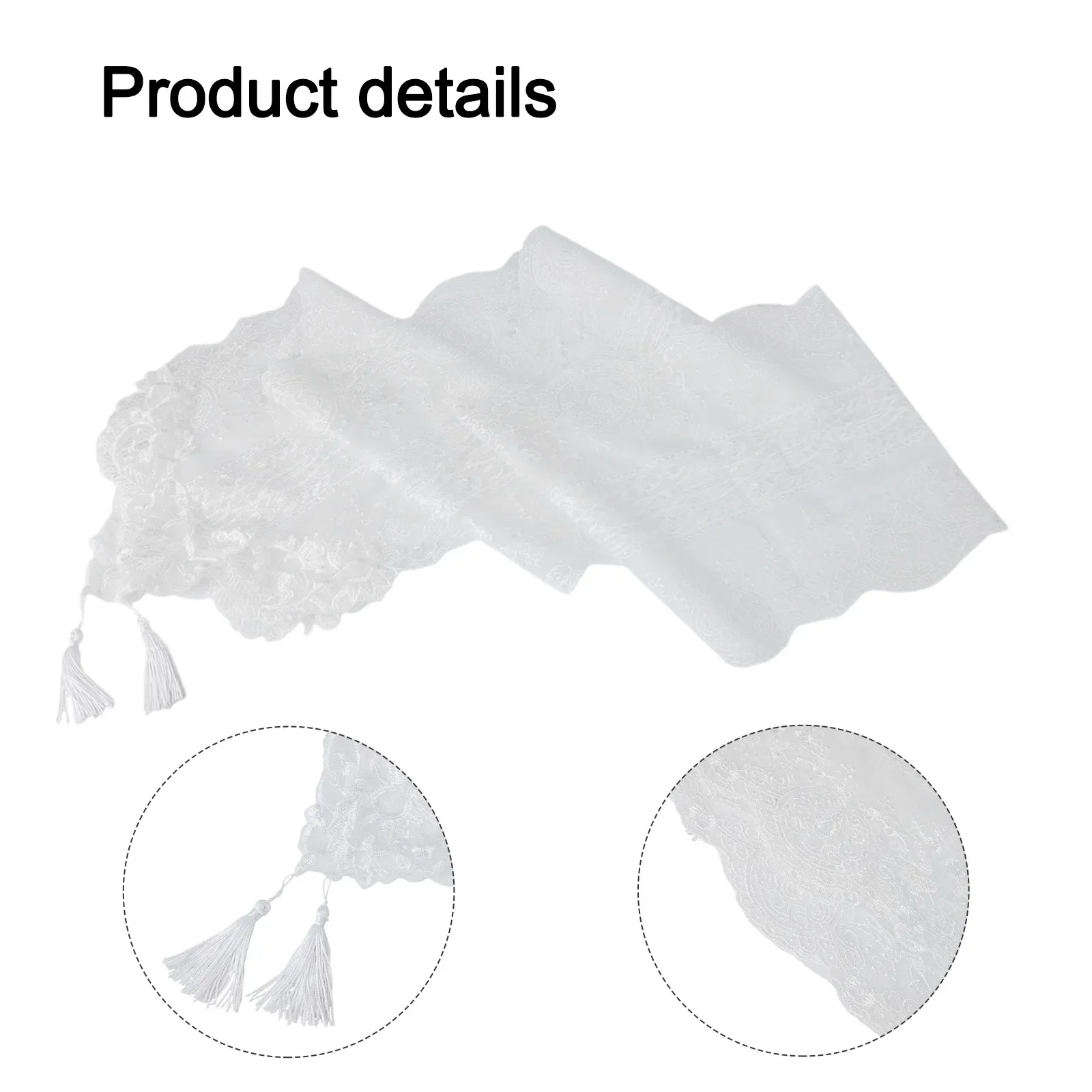 Everyday Dining Embroidered Table Decoration Creative Wedding Table Decor 30x275cm 11.8x108inch Anti-Fray Construction