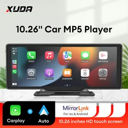 XUDA 10.26inch Carplay MP5 Player Portable BT Touch Srceen Wireless Carplay Android Auto Car Radio for Apple Or Android Video