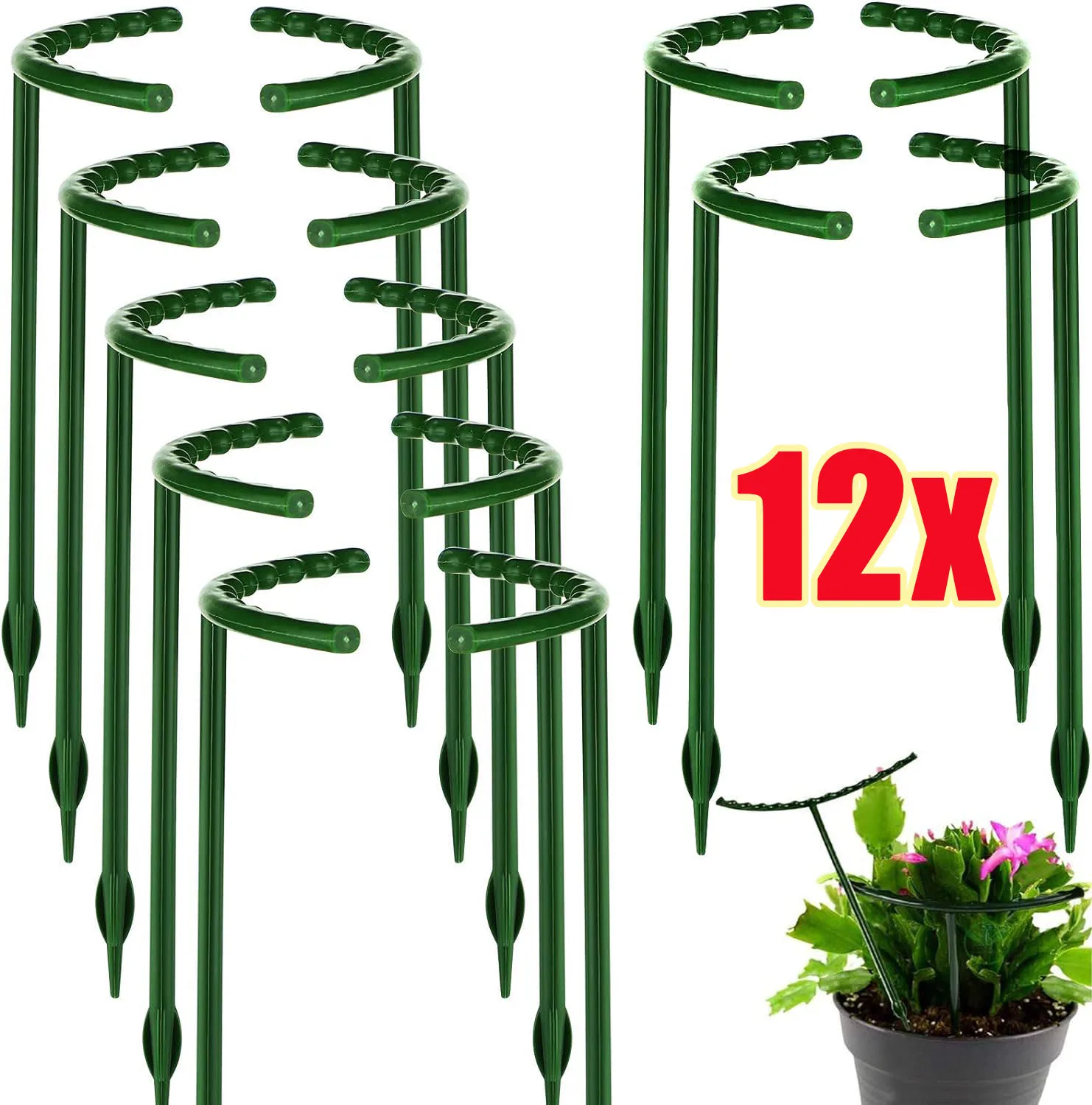 Plastic Plant Support Ring Orchard Garden Support Pile Stand for Flower Greenhouses Arrangement Fixing Rod Holder Gardening Tool