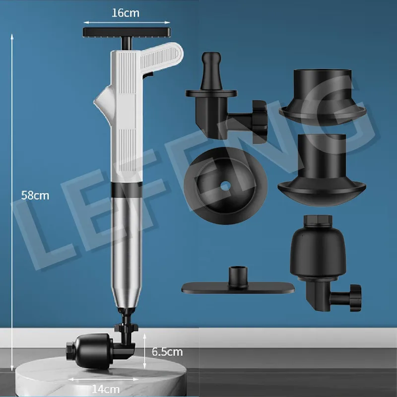 Drain Defender High Pressure Toilet Ununstopper WC Dryer Toilet Pneumatic Plunger Unstopper Air Blaster Cannalization Display